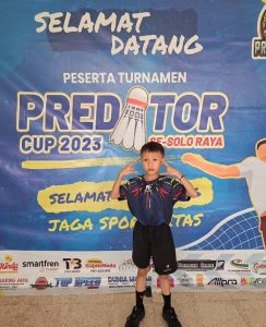 Justin Valentino Wibowo, Siswa Homeschooling HSPG Solo Kelas 3 SD, Atlet Bulutangkis